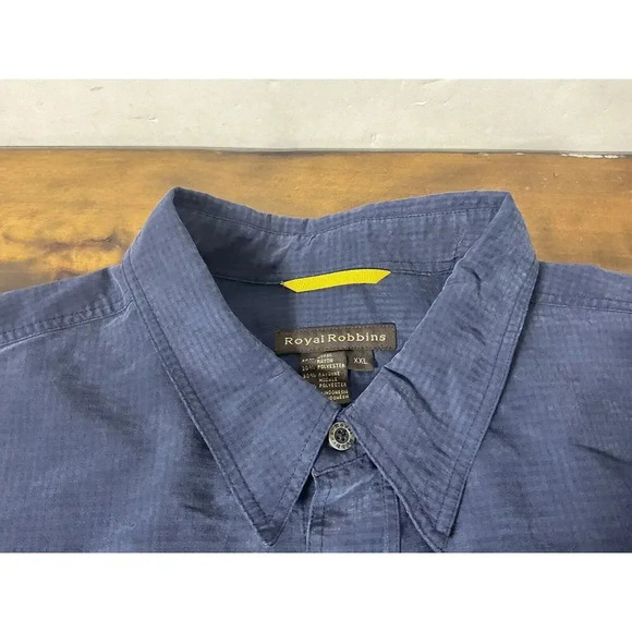 Royal Robbins Men’s Size XXL Blue Long Sleeve Button Up Modal Blend - Picture 6 of 11